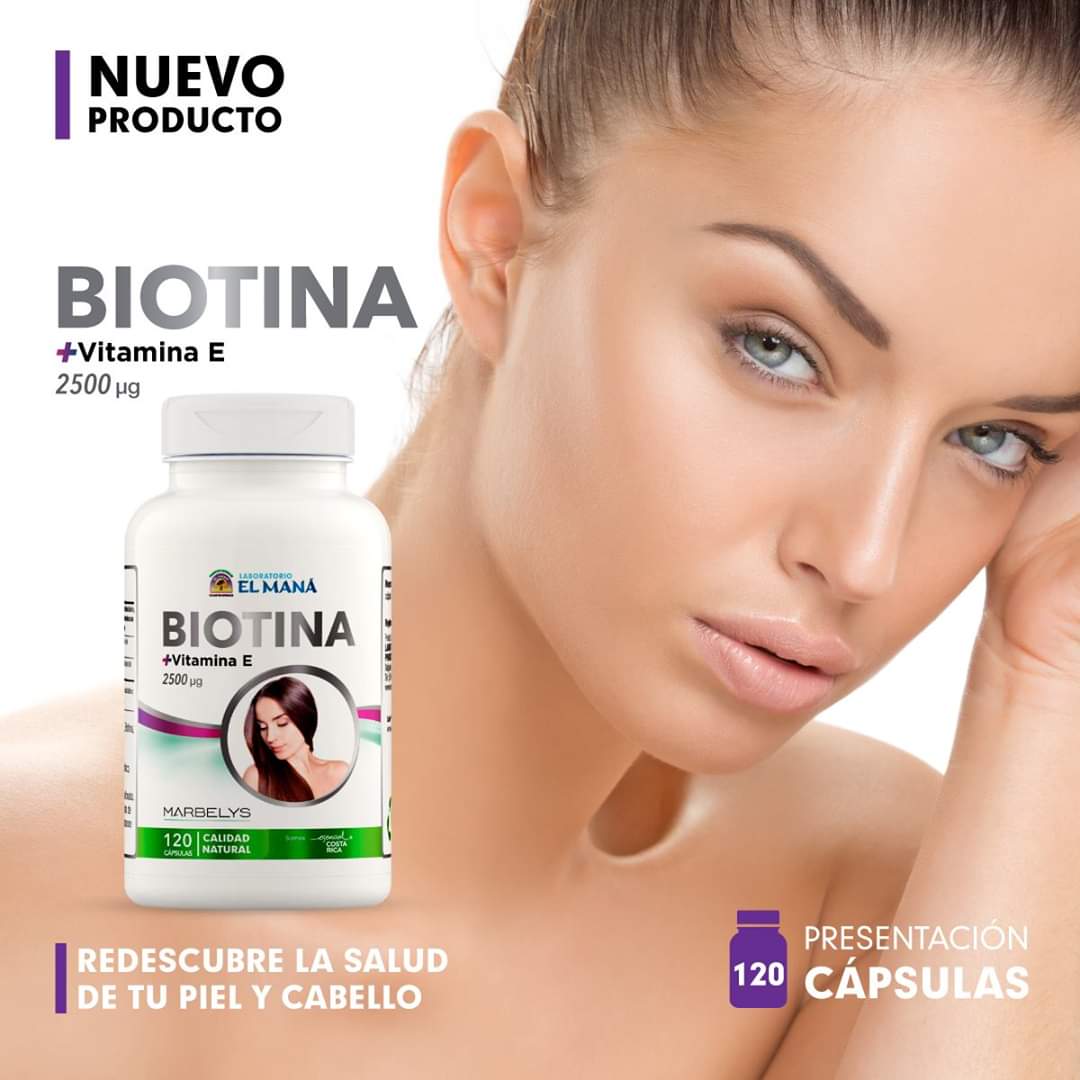 BIOTINA + VITAMINA E MANA 120 CÁPSULAS