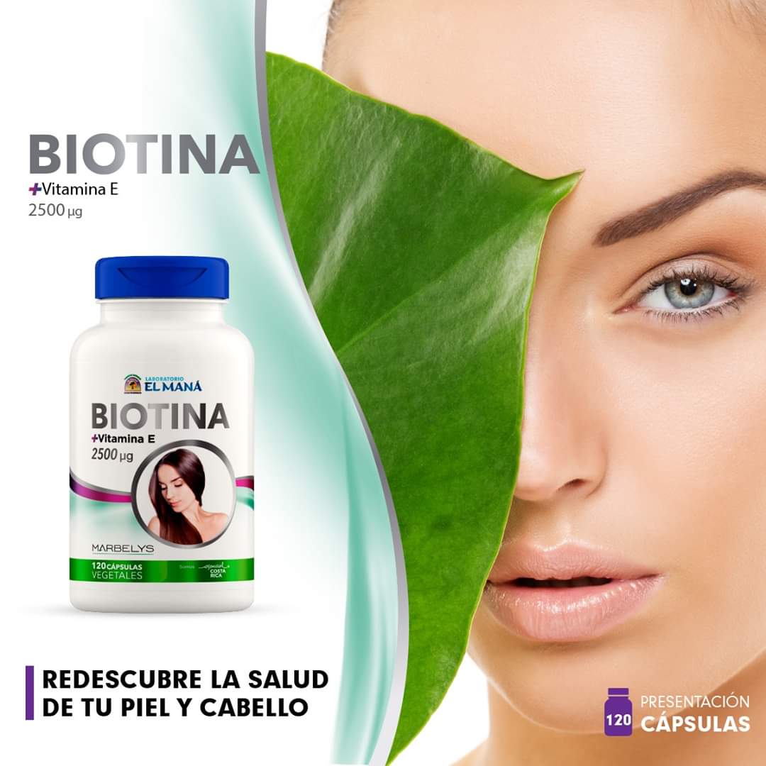 BIOTINA + VITAMINA E MANA 120 CÁPSULAS