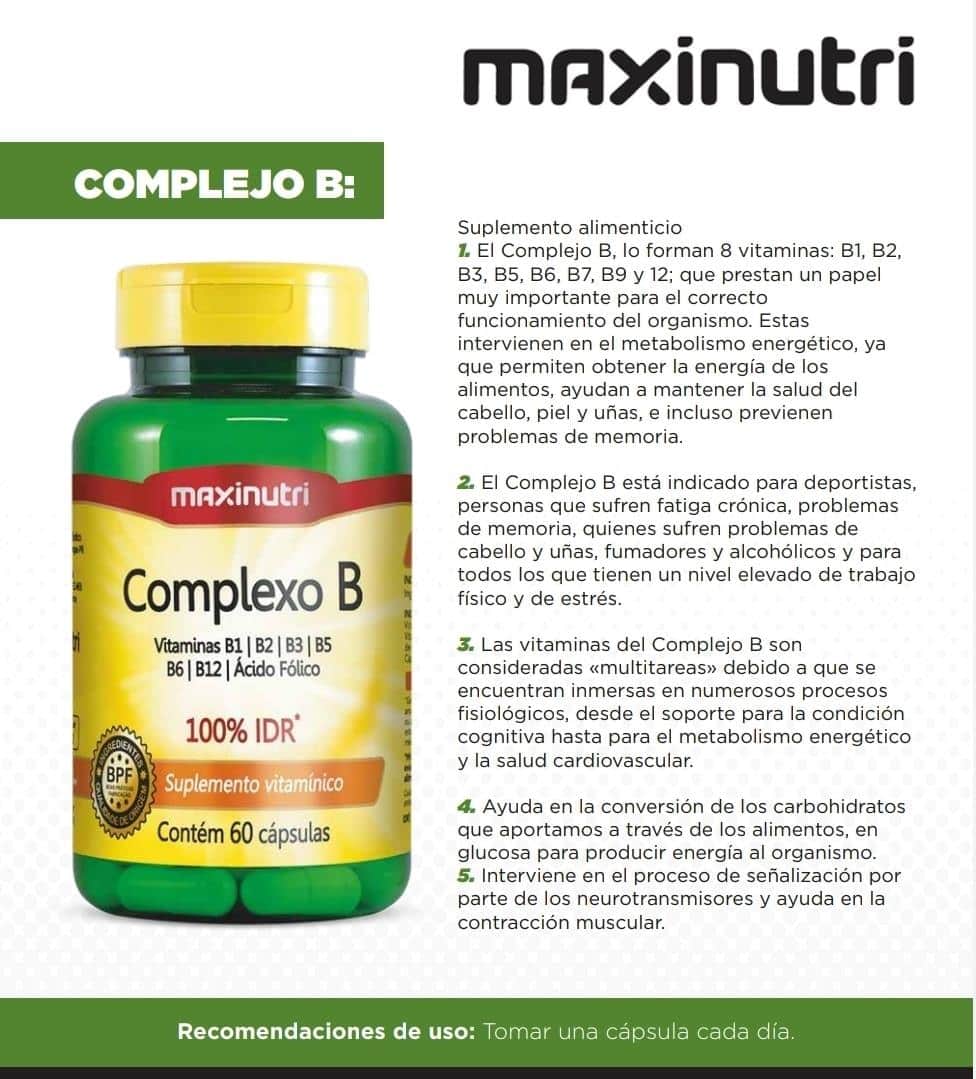 COMPLEXO B MAXINUTRI 60 CÁPSULAS