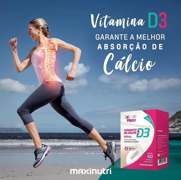 CARBONATO DE CALCIO +D3 MAXINUTRI 60 CÁPSULAS
