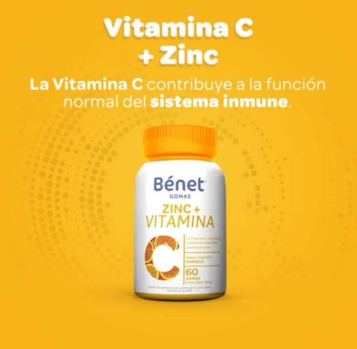 GOMAS ZINC+VITAMINA C BENET 60 CÁPSULAS