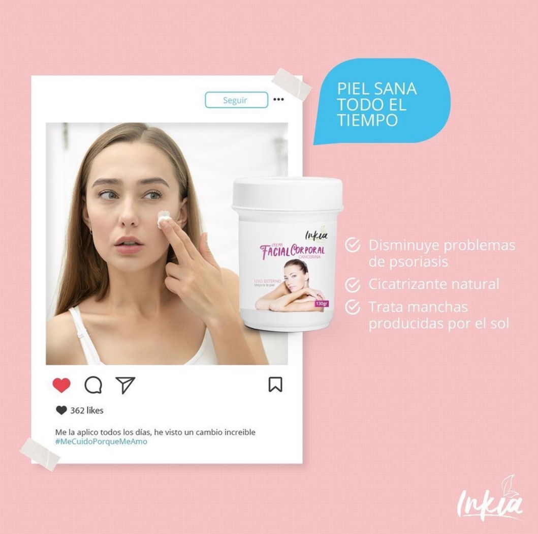 CREMA FACIAL CORPORAL CANCERIGENA INKIA 130G