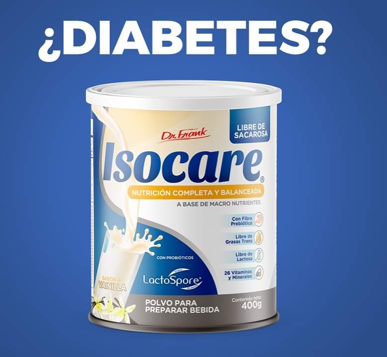 ISOCARE VAINILLA APTO PARA DIABETICOS 400G