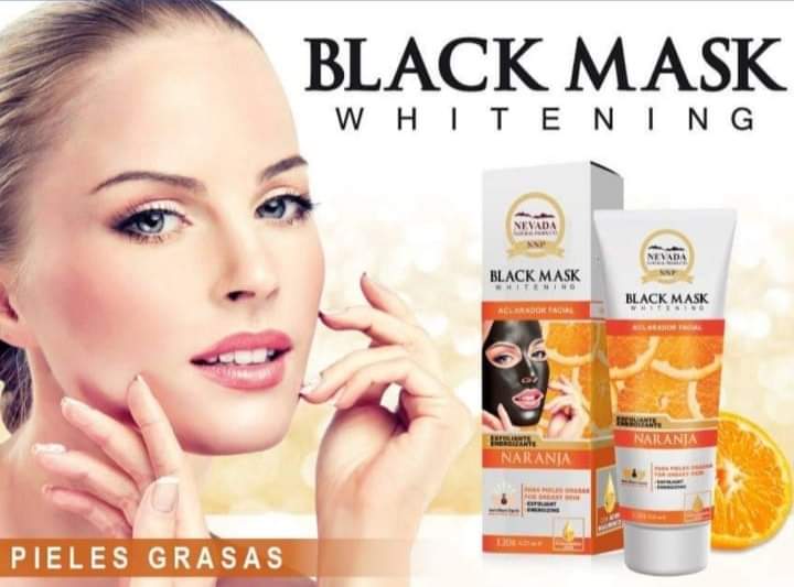 mascarilla de carbon y naranja