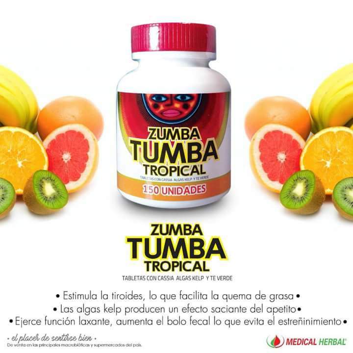 ZUMBA TUMBA TROPICAL MEDICAL HERBAL 150 TABLETAS