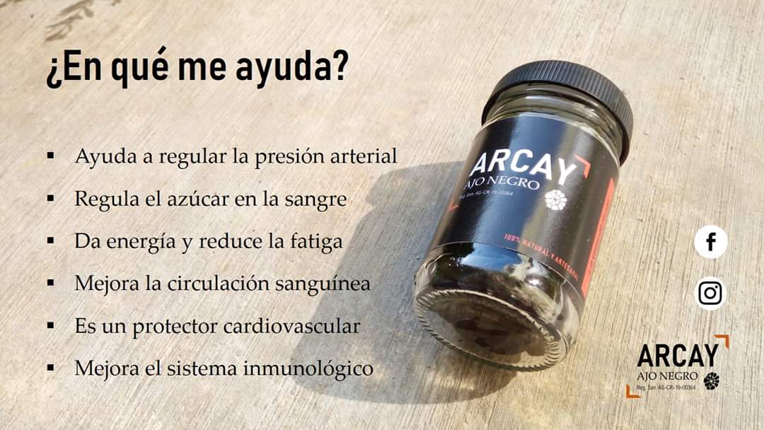 AJO NEGRO FRASCO ARCAY