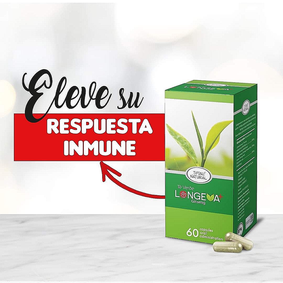 TÉ VERDE LONGEVA 60 CÁPSULAS