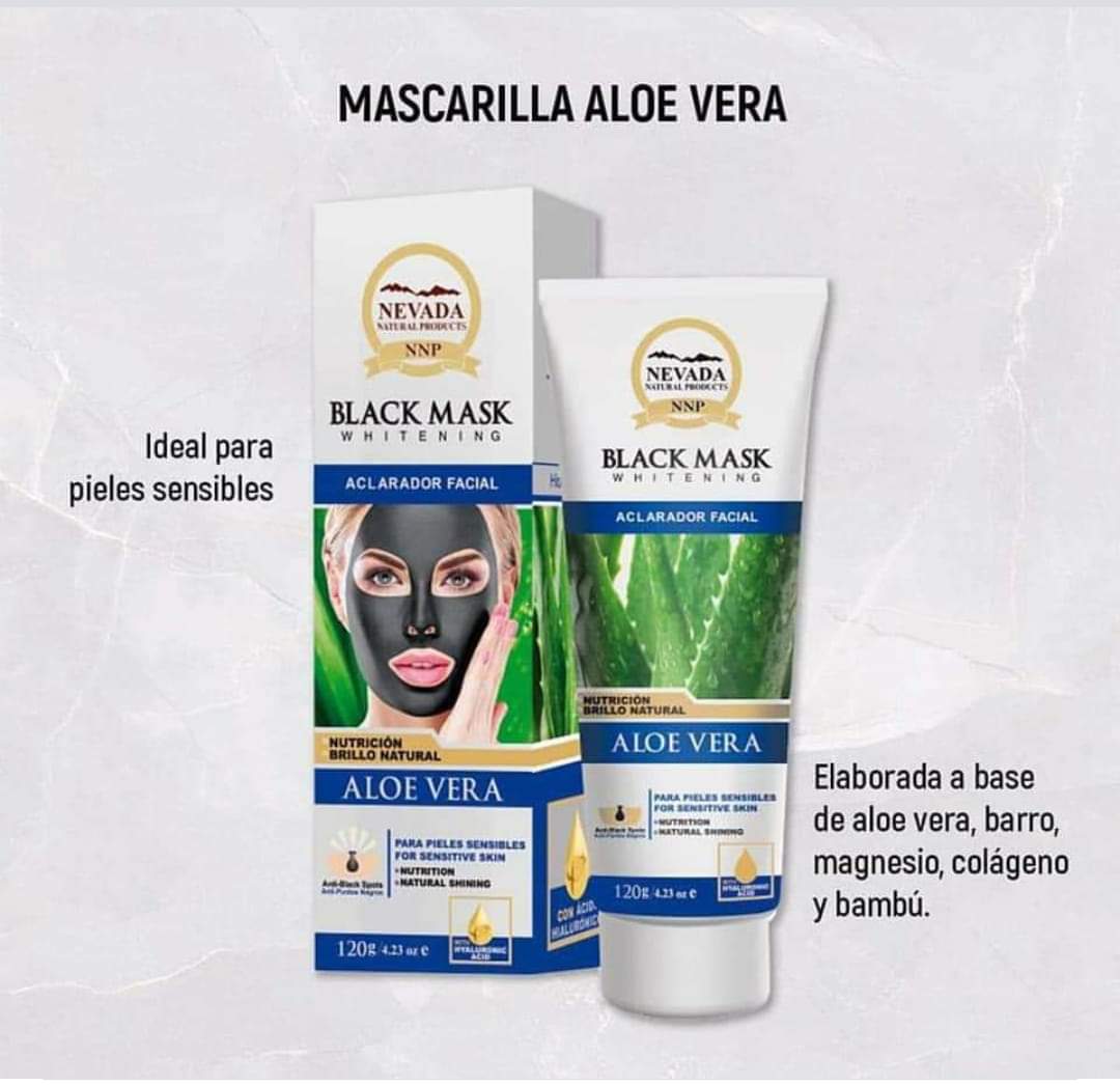 MASCARILLA NEGRA DE ALOE VERA NEVADA 120G