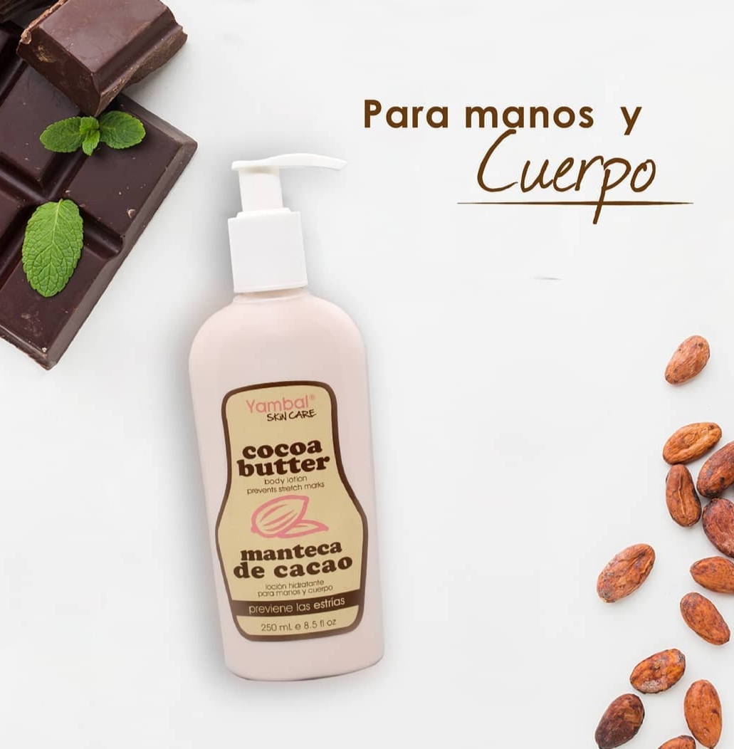 LOCIÓN HIDRATANTE PARA MANOS Y CUERPO CON MANTECA DE CACAO YAMBAL 250ML
