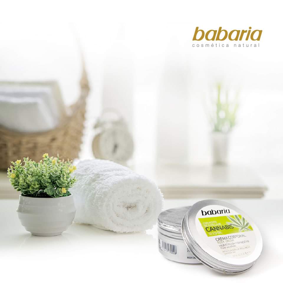 CREMA CORPORAL CON ACEITE DE SEMILLA DE CANNABIS BABARIA 200ML