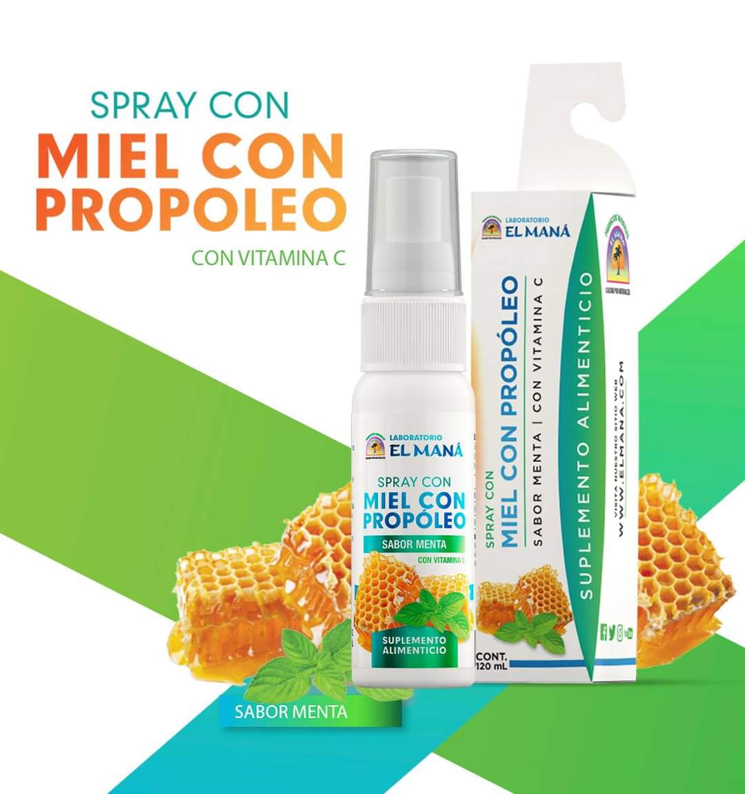 SPRAY CON MIEL Y PROPOLEO MENTA MANA 30ML