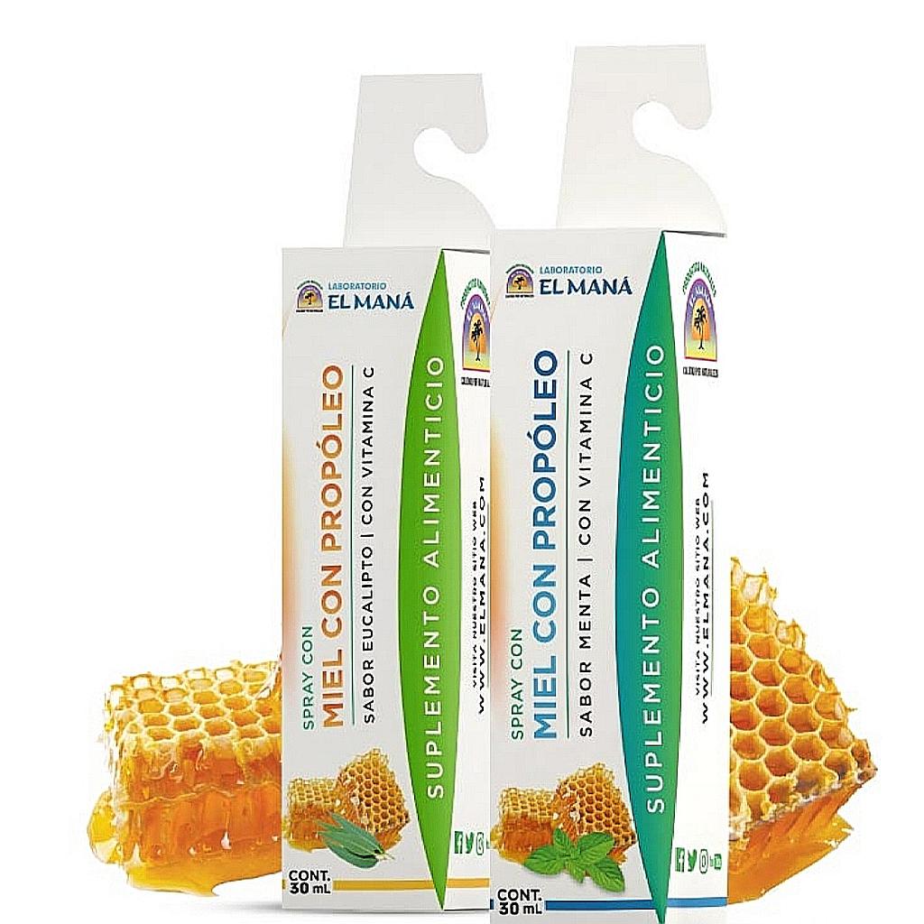 SPRAY CON MIEL Y PROPÓLEO SABOR MENTA MANA 30ML