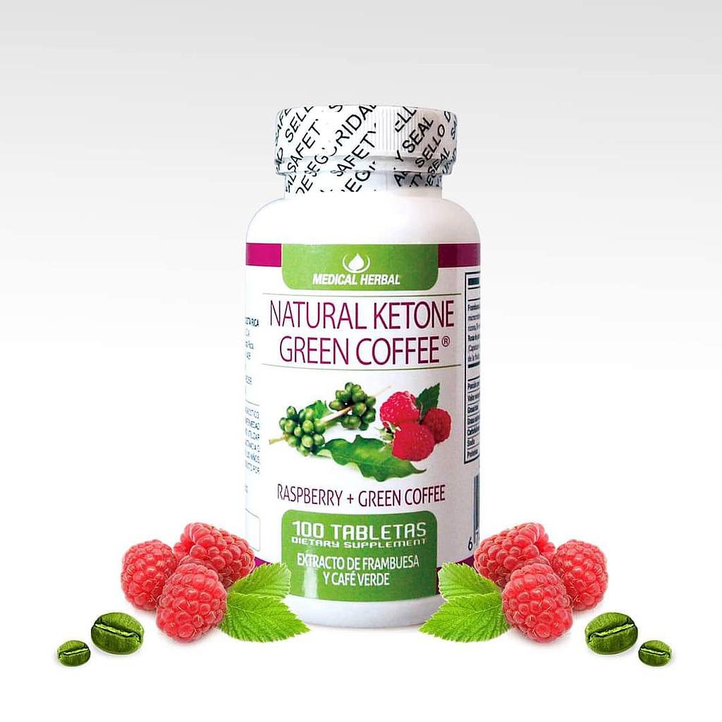 NATURAL KETONE GREEN COFFEE MEDICAL HERBAL 100 TABLETAS