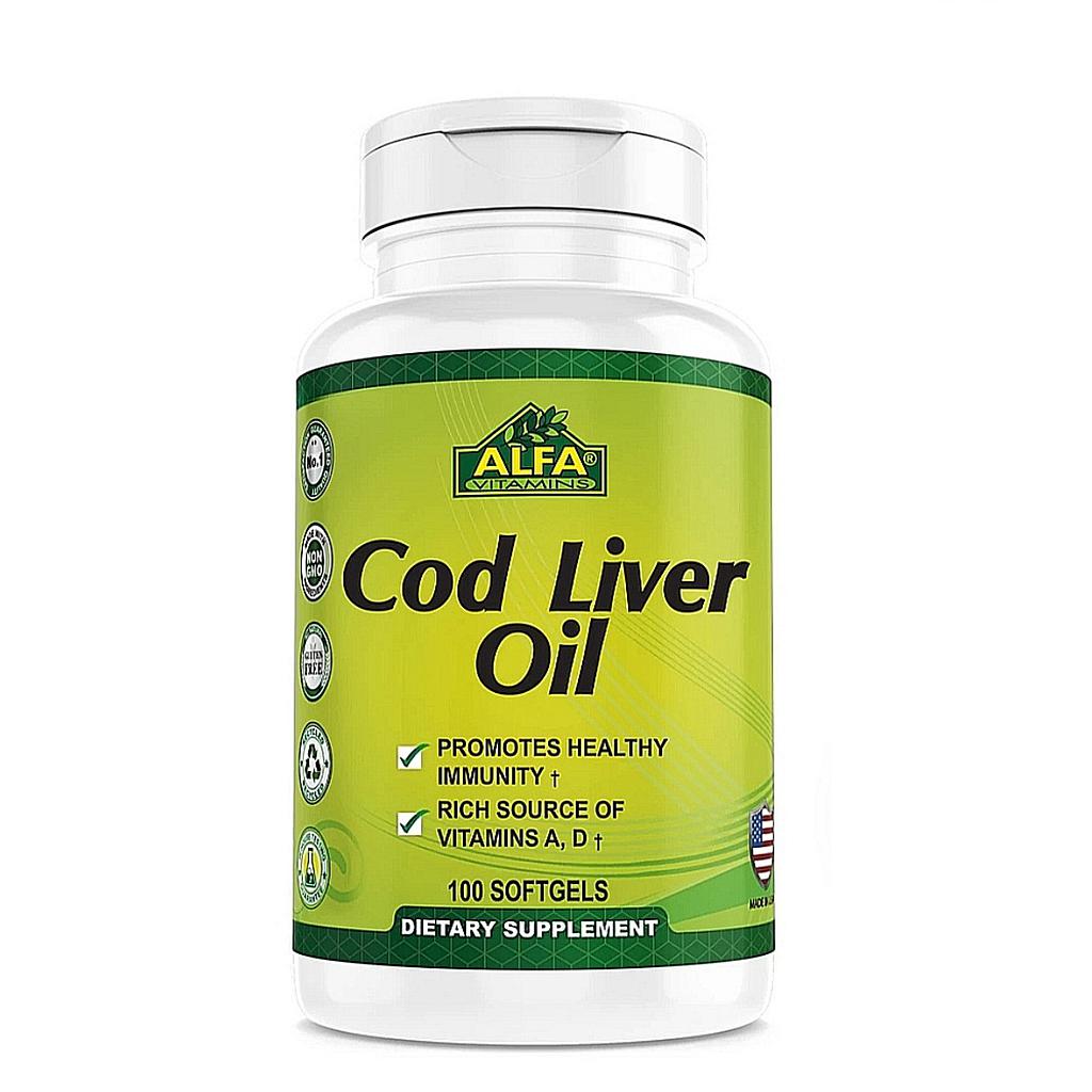 COD LIVER OIL (ACEITE HIGADO DE BACALAO) ALFA 100 SOFTGELS