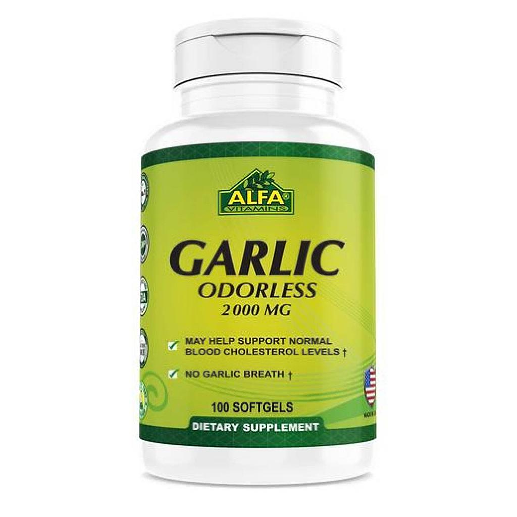GARLIC ALFA (AJO SIN OLOR) 2000MG 100 SOFTGELS