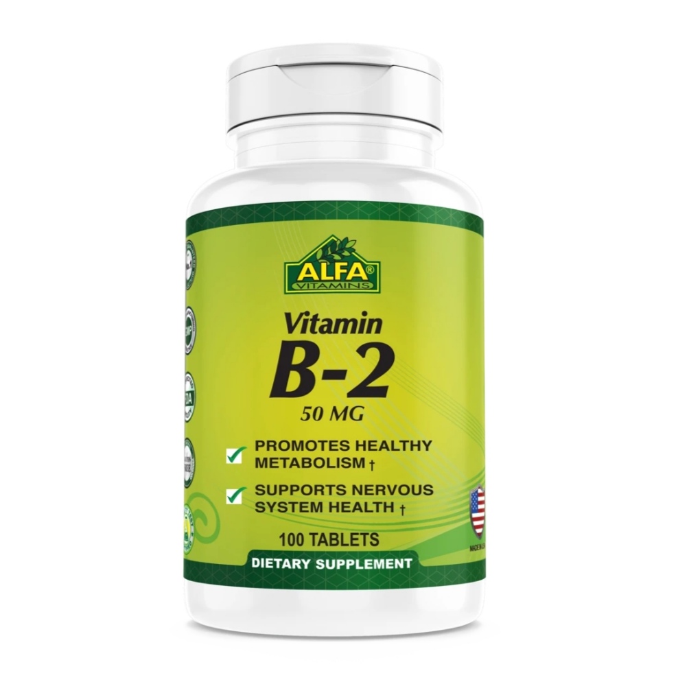 VITAMINA B2 ALFA 100 TABLETAS
