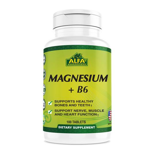 MAGNESIO + B6 ALFA 100 TABLETAS