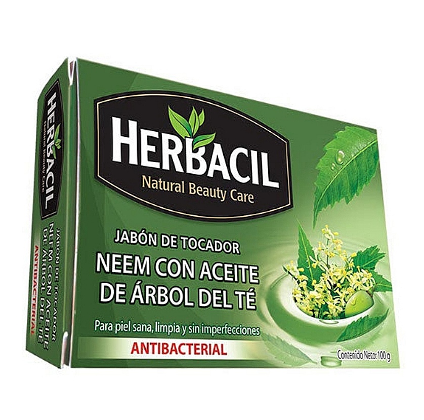 JABÓN NEEM CON ACEITE DE ÁRBOL DE TÉ HERBACIL 100G