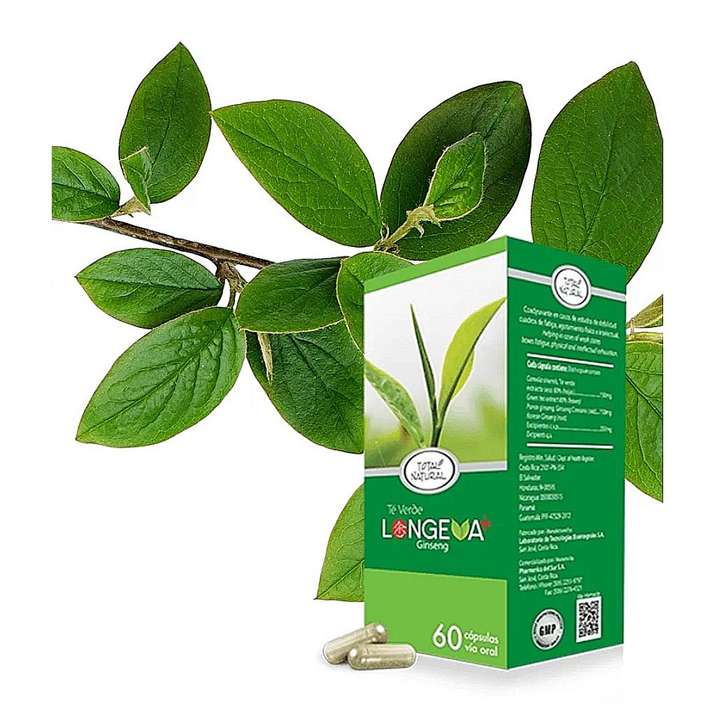 TÉ VERDE LONGEVA TOTAL NATURAL 60 CÁPSULAS