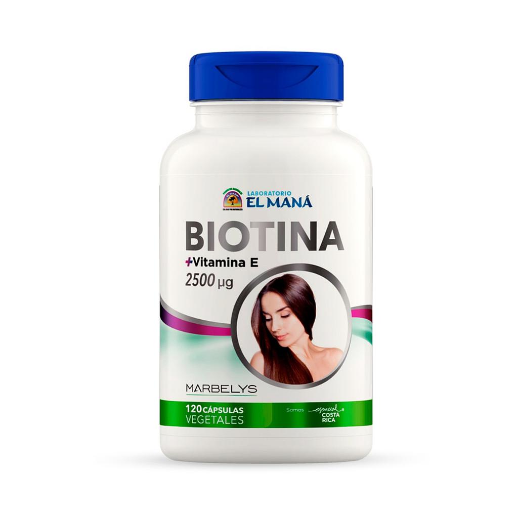 BIOTINA + VITAMINA E MANA 120 CÁPSULAS