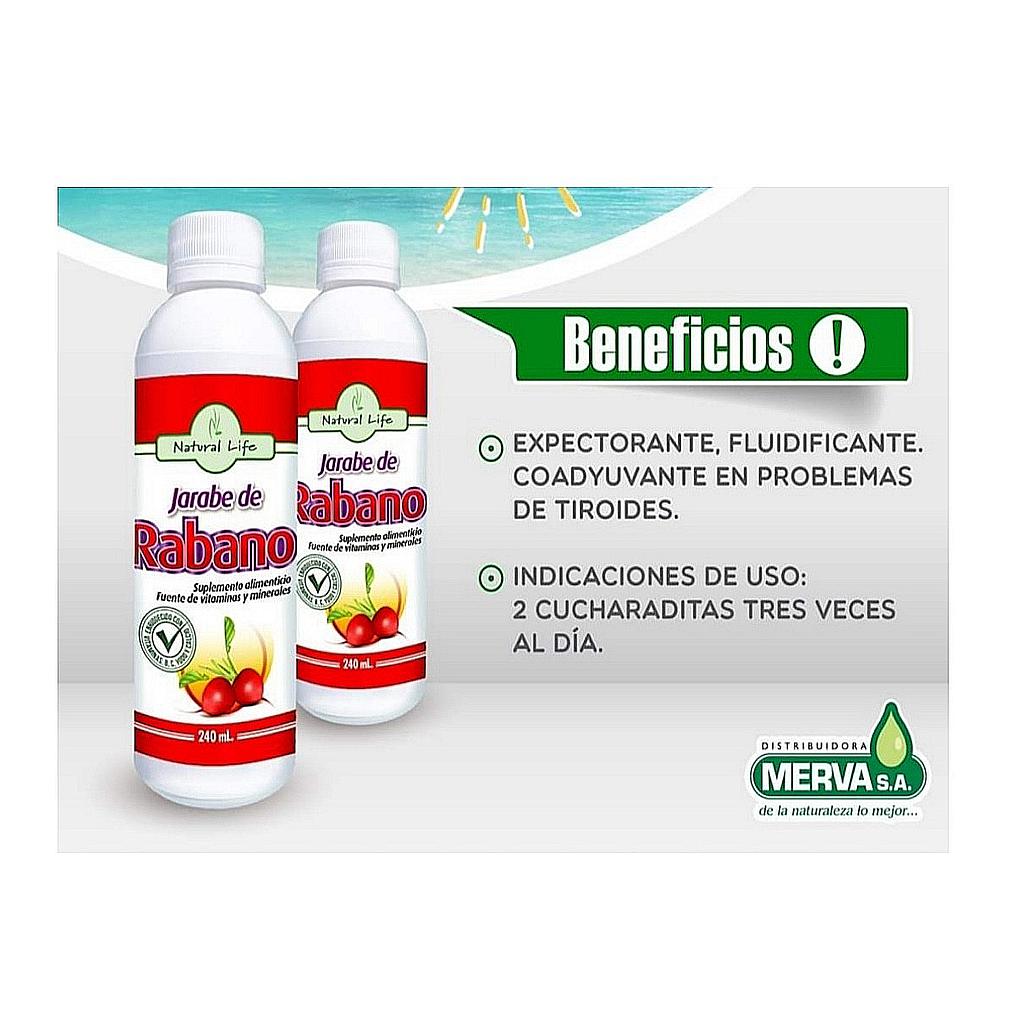 JARABE DE RÁBANO NATURAL LIFE 240ML