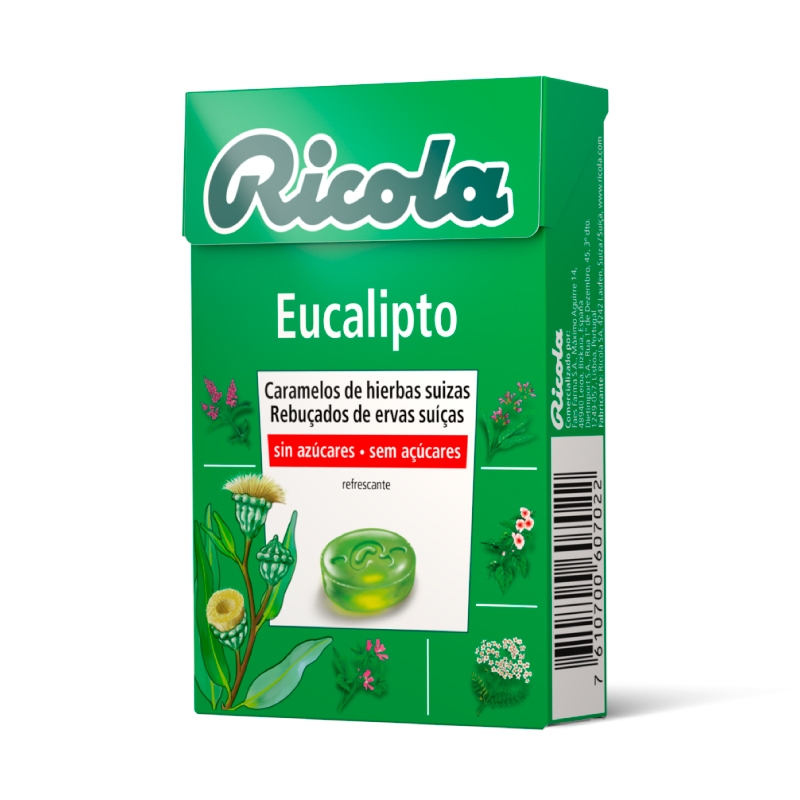 CONFITE SIN AZÚCAR EUCALIPTO RICOLA 27.5G