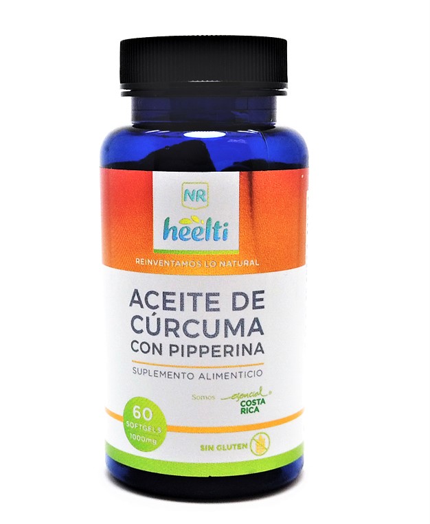 ACEITE DE CÚRCUMA CON PIPPERINA HEELTI 60 SOFTGELS