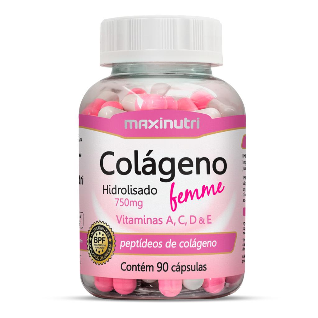 COLÁGENO HIDROLIZADO FEMME MAXINUTRI 90 CÁPSULAS