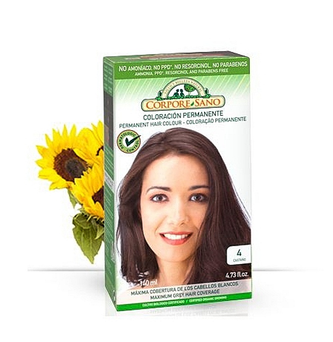 COLORACIÓN PERMANENTE 4. CASTAÑO 140ML