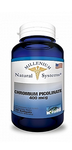 CHROMIUM PICOLINATE MILLENIUM 400MCG 100 SOFTGELS