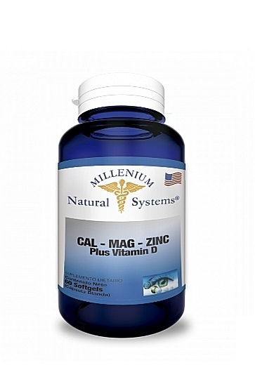 CALCIO, MAGNESIO, ZINC PLUS VITAMINA D MILLENIUM 60 SOFTGELS