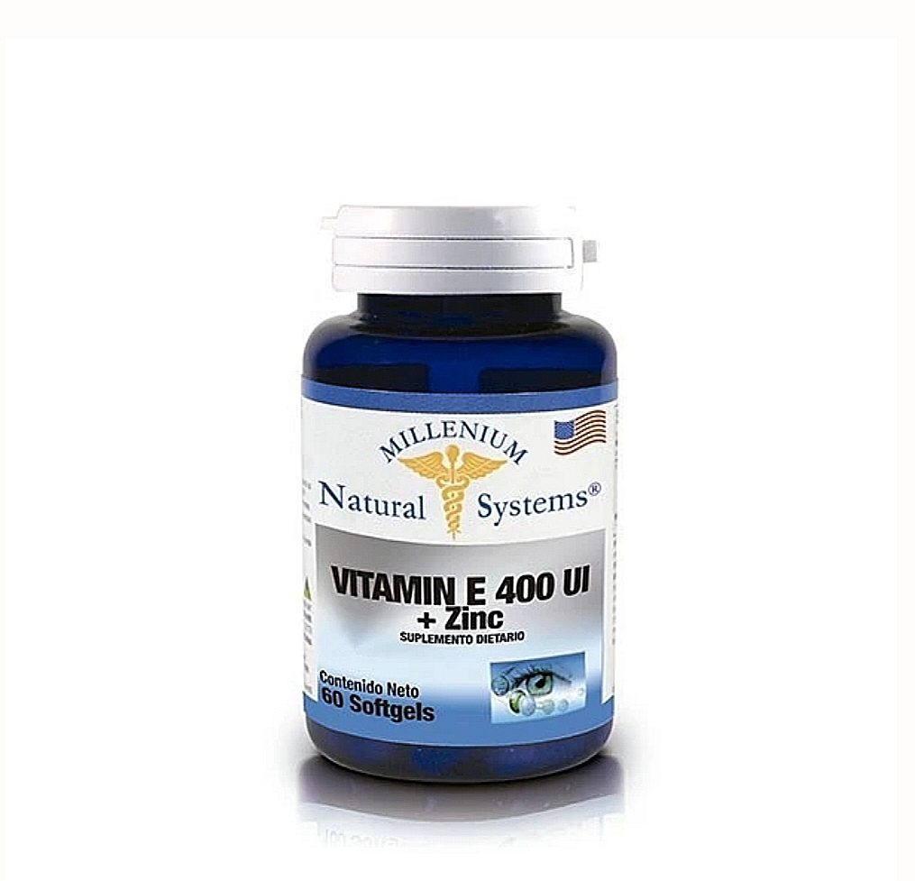 VITAMINA E 400UI + ZINC MILLENNIUM 60 CÁPSULAS
