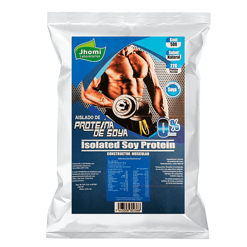 PROTEÍNA AISLADA DE SOYA SABOR NATURAL JHOMI 500G