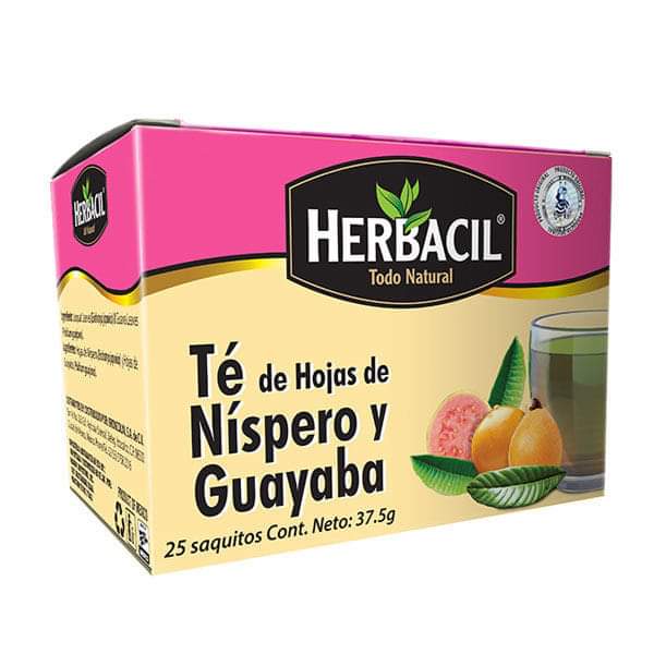 TÉ DE HOJAS DE NISPERO Y GUAYABA HERBACIL 25 BOLSAS