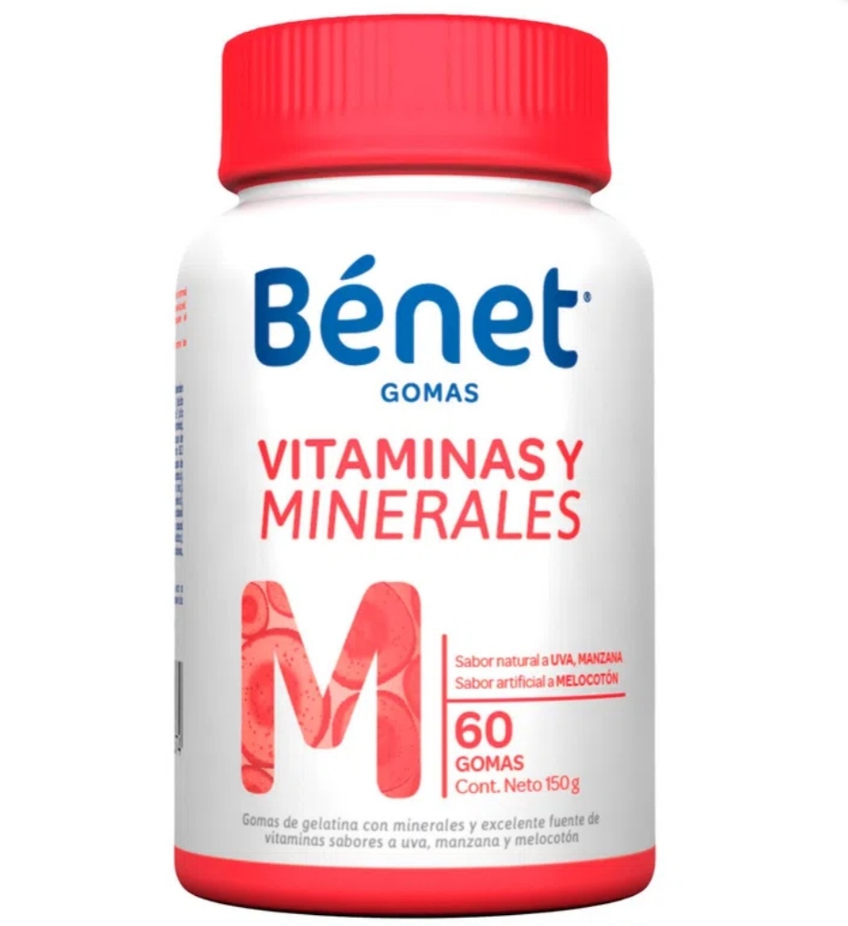 GOMAS VITAMINAS Y MINERALES BÉNET 60 GOMAS