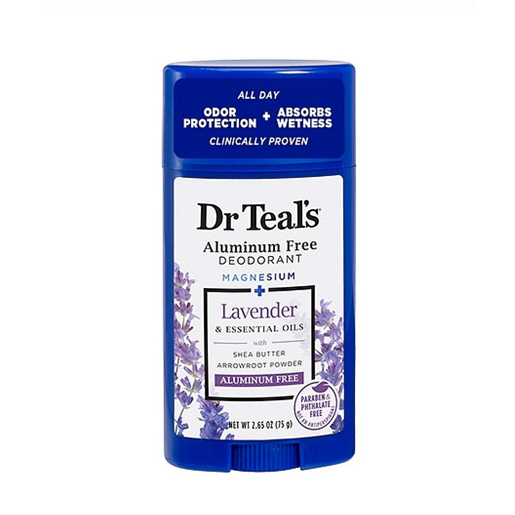 DESODORANTE SIN ALUMINIO LAVANDA VAINILLA DR TEAL´S 75G