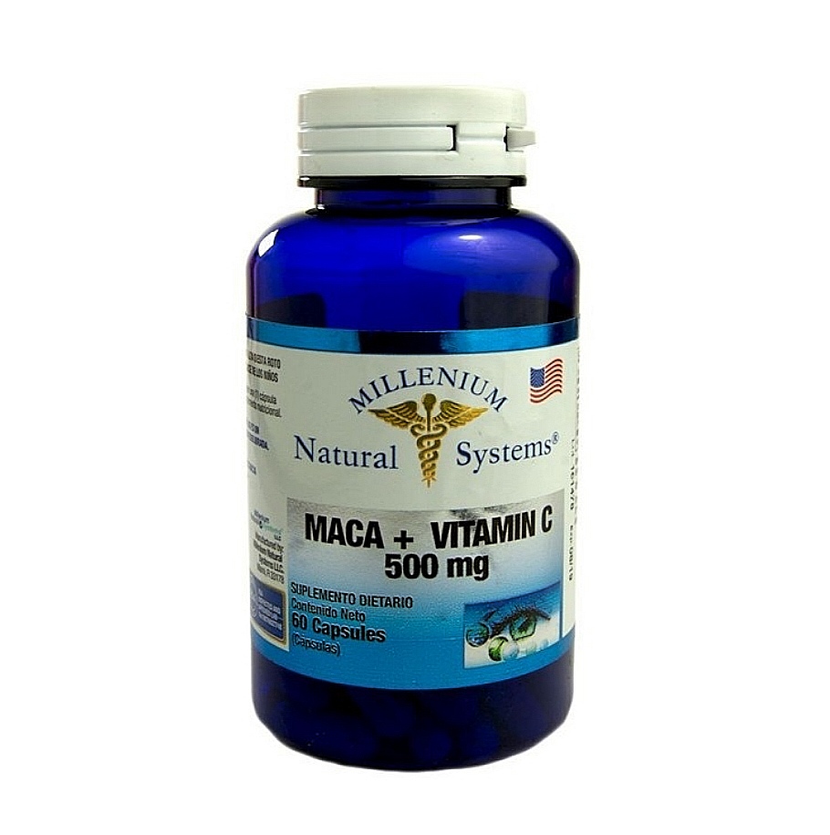 MACA +VITAMINA C MILLENIUM 500MG 60 CÁPSULAS
