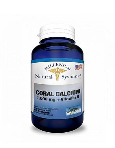 CORAL CALCIUM 1000MG+VITAMINA D MILLENIUM 60 SOFTGELS