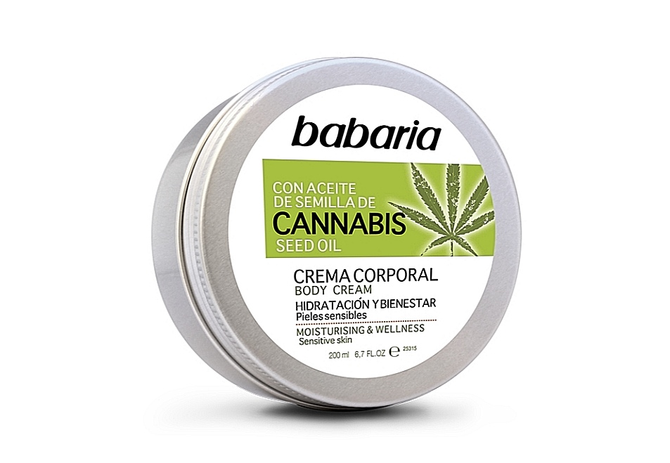 CREMA CORPORAL CON ACEITE DE SEMILLA DE CANNABIS BABARIA 200ML