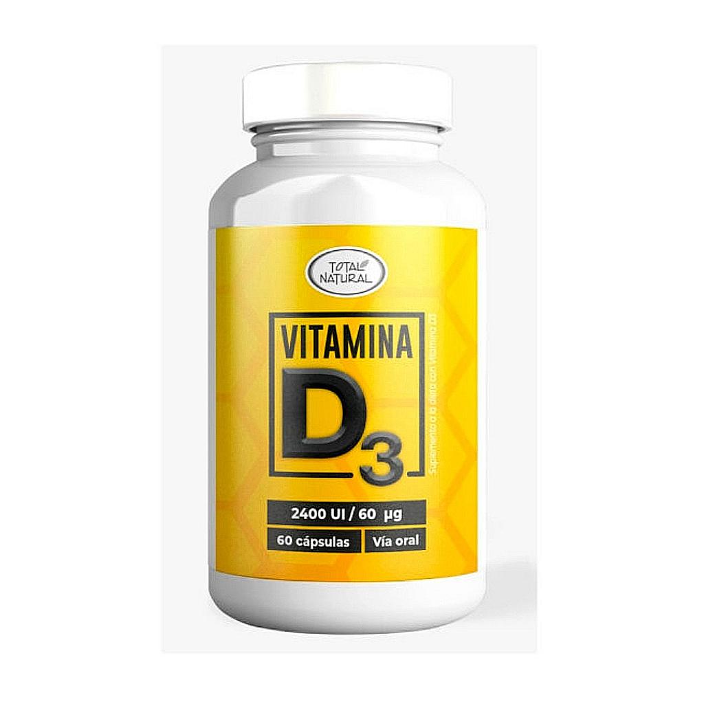 VITAMINA D3 2400UI TOTAL NATURAL 60 CÁPSULAS