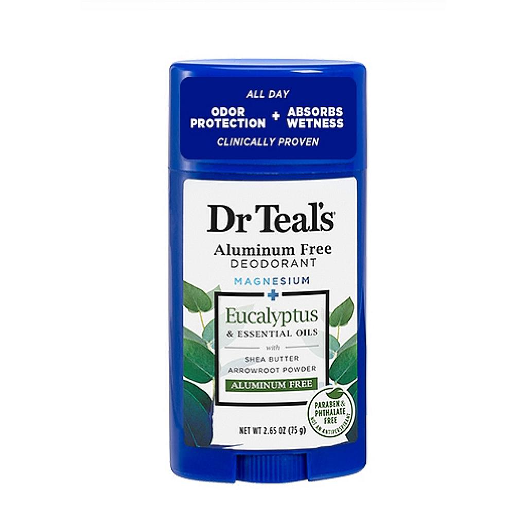 DESODORANTE SIN ALUMINIO DE EUCALIPTO  DR TEAL´S 75G